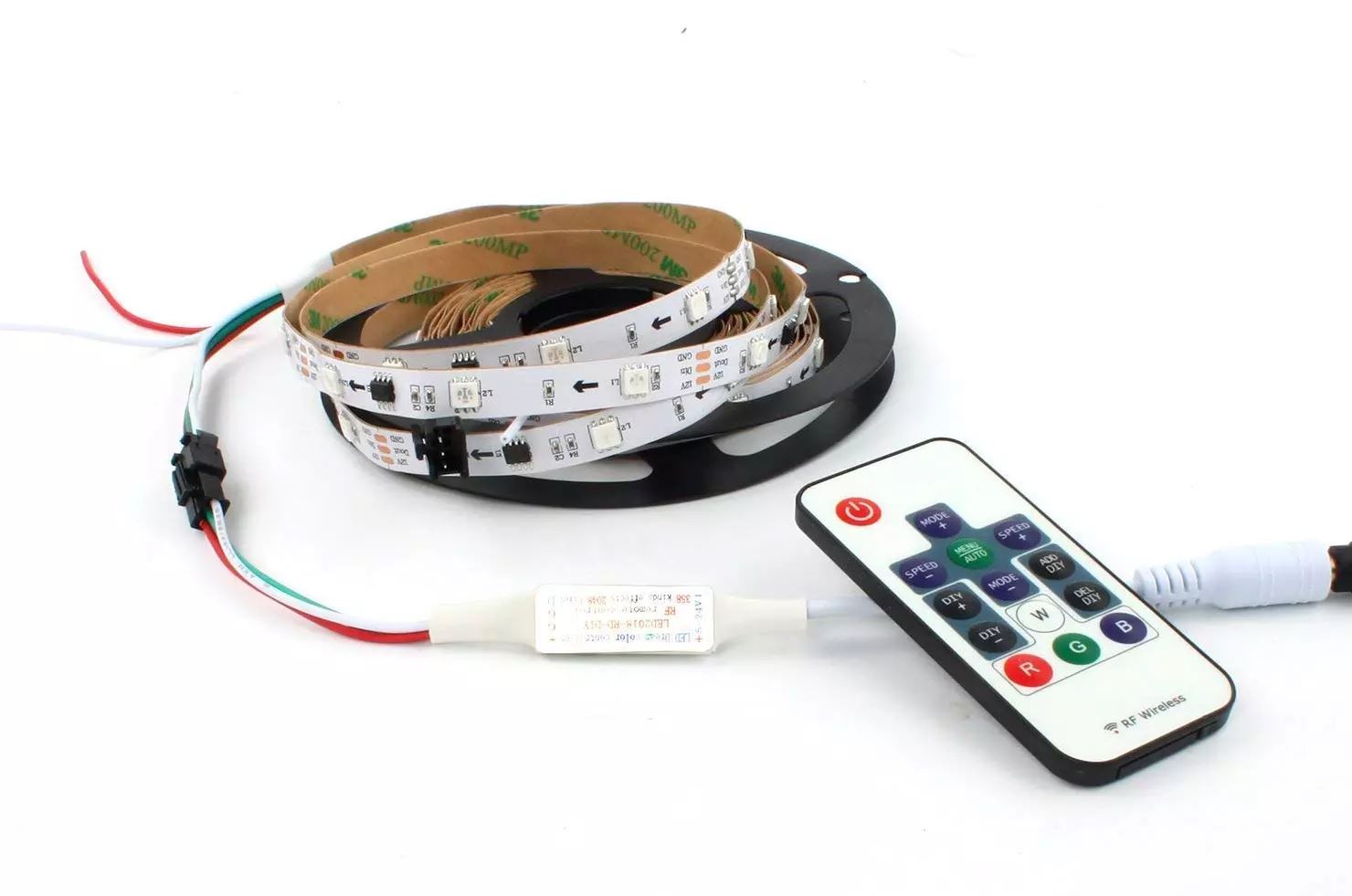 流れるLEDテープ用 14keyリモコン&コントローラー 調光器 制御 